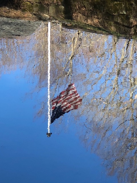 I do think the flag being upside down and the ripples convey the crazy world we live in and hopefully it will right itself and become clear and crisp again with our growth and insight learned over the course of the year. Cindy Trifone